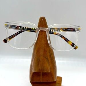 Reading Assist Glasses +2.50 Clear Oversize Frame Tortoise Shell Arms Unisex